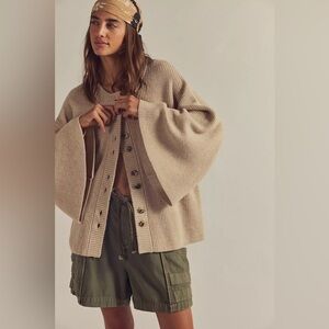 Free people Vanilla Cape Cardigan